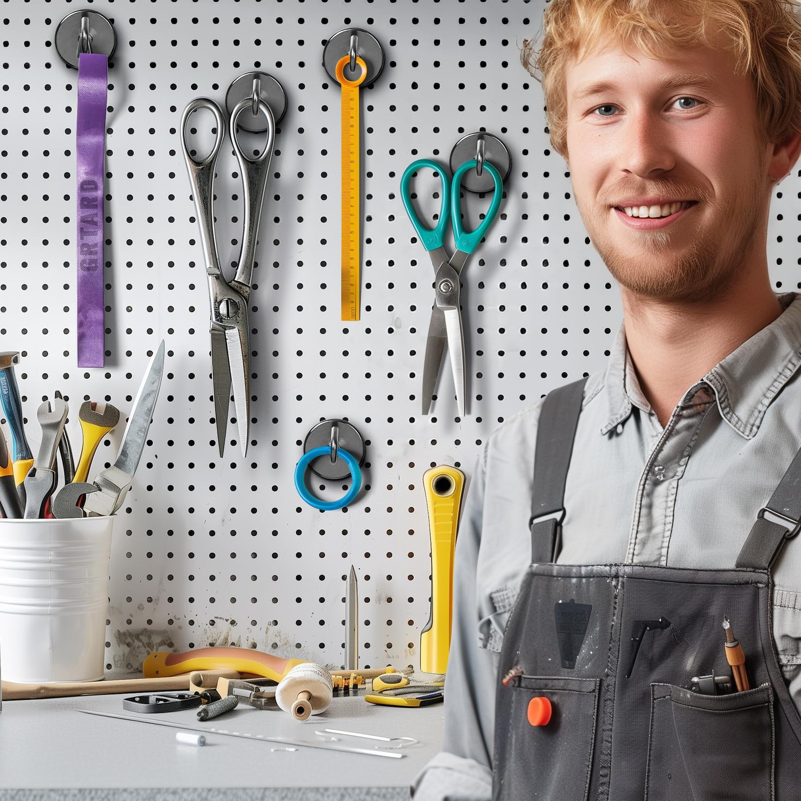 4 Pack 110 Lbs Magnetic Hooks Heavy Duty Neodymium Magnet Hook, Strong Magnetic