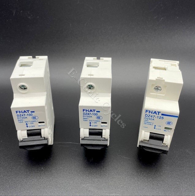 Electric Bike Circuit (Air) Breakers:  100A, 150A, or 240A (FarDriver, Votol)