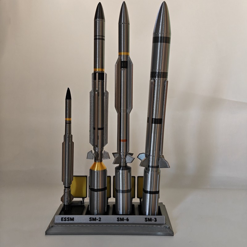 1:24 USN Full Set Standard Missile Military Model ESSM SM-2 SM-3 SM-6 3D Printed