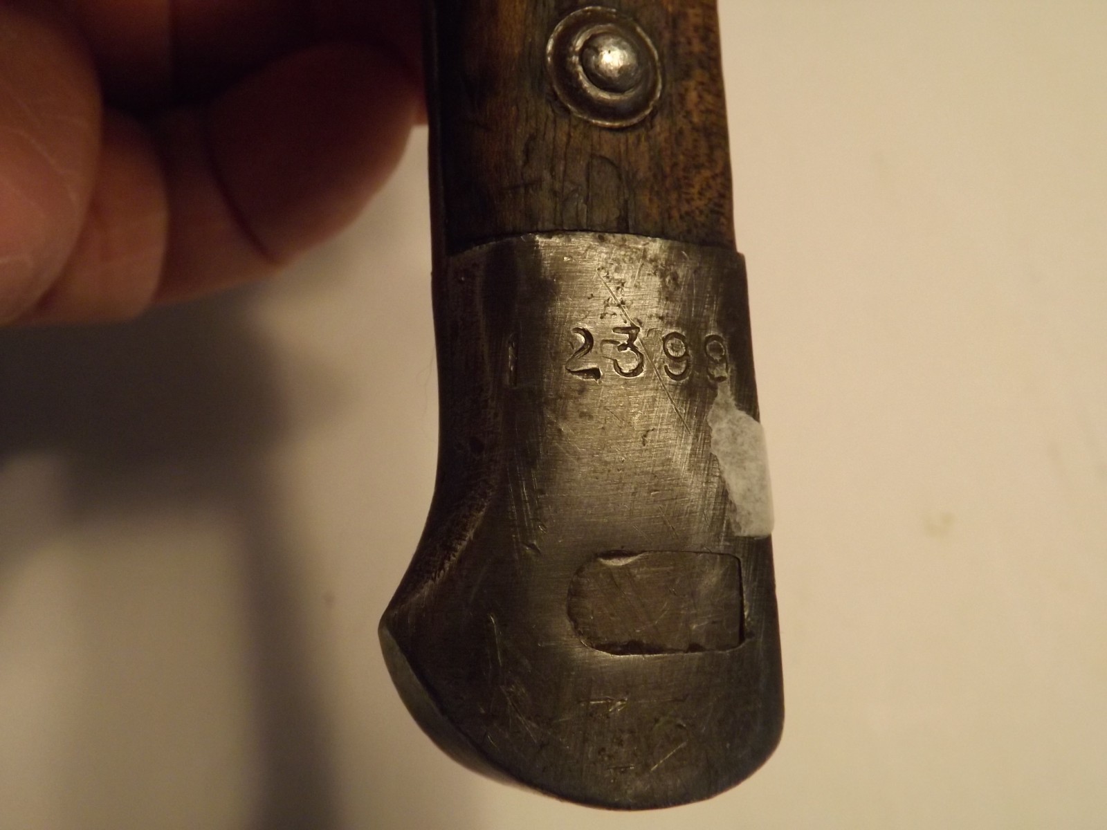 Vintage WWII M-1935 Turkish Mauser Bayonet with Metal Scabbard-VG