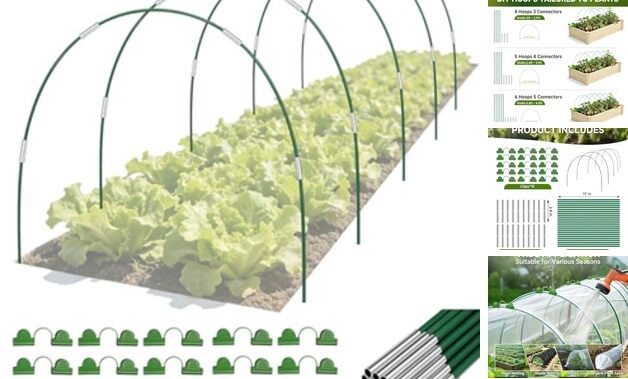 25pcs Garden Hoops Rust-Free Fiberglass Greenhouse Hoops