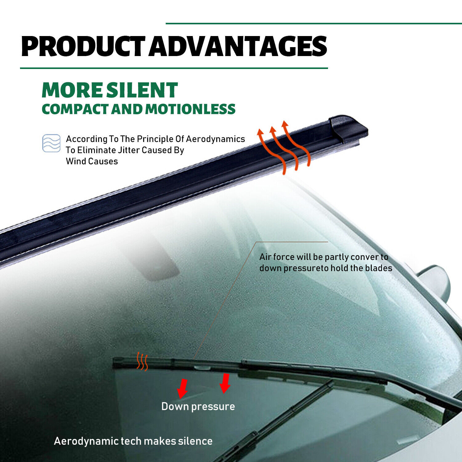 Genuine Original Equipment Front Windshield Wiper Blades Pair 26"+18" All Season