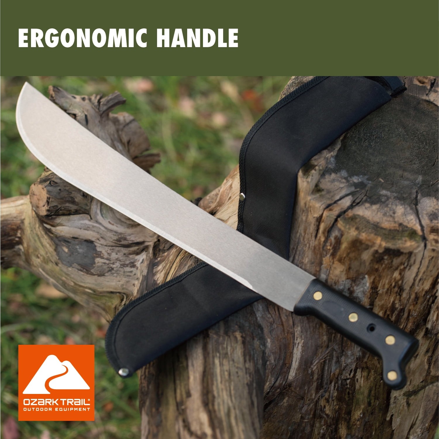 Heavy Duty Machete with Sheath 18 Inch Blade Outdoor Survival Tool for Cutting
