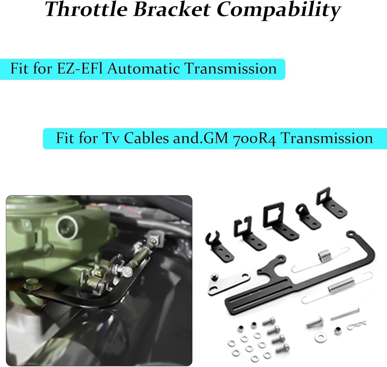 Cable Mount Bracket Kit fit TV Holley Carb Sniper EFI Throttle Edelbrock Fitech