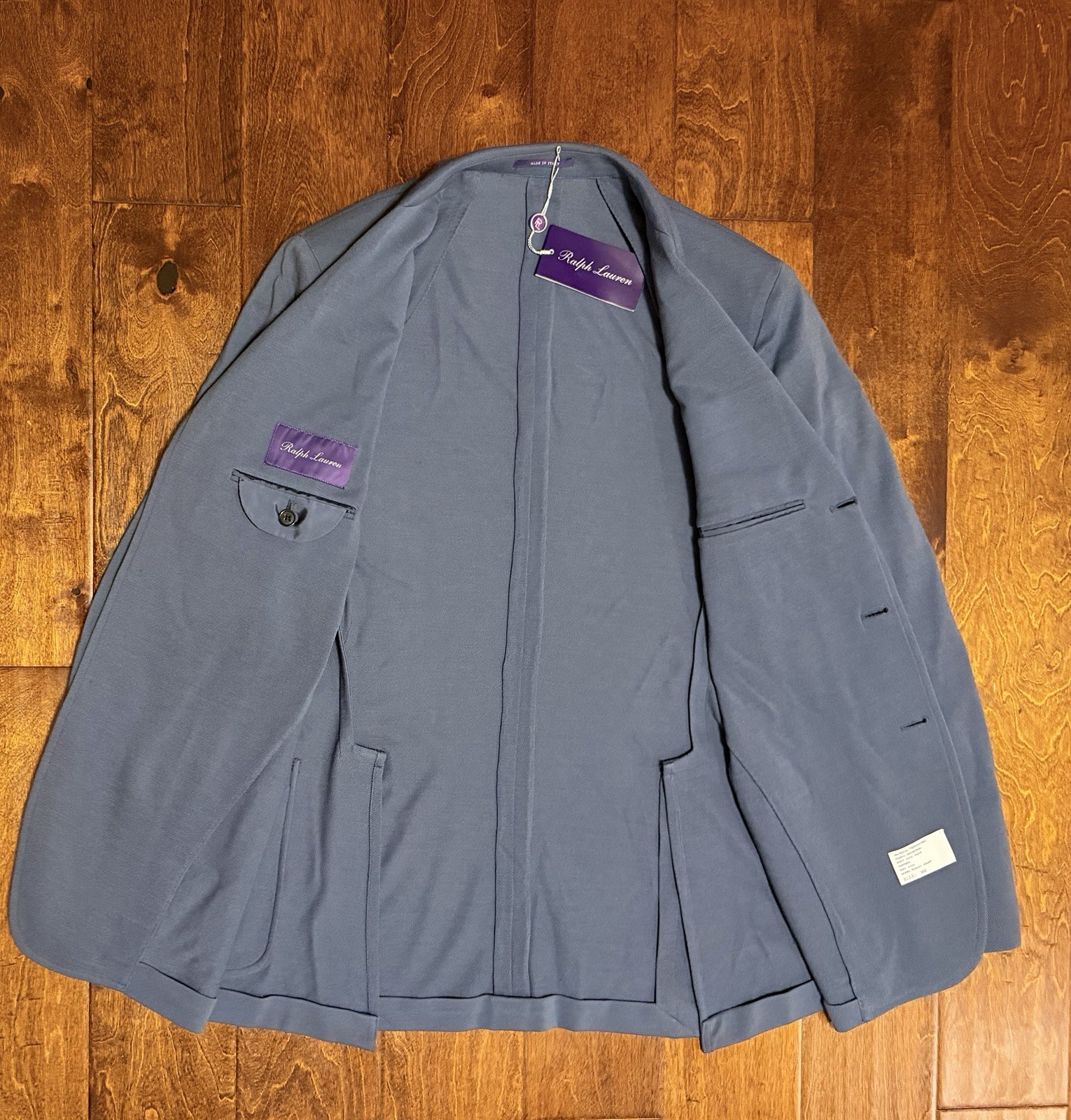 🔥NWT $1995 Ralph Lauren Purple Label Hadley Hand-Tailored Wool Piqué Blazer 38R