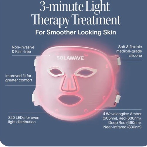 NWT Solawave Red Light Mask Wrinkle Retreat Pro LED Face Mask