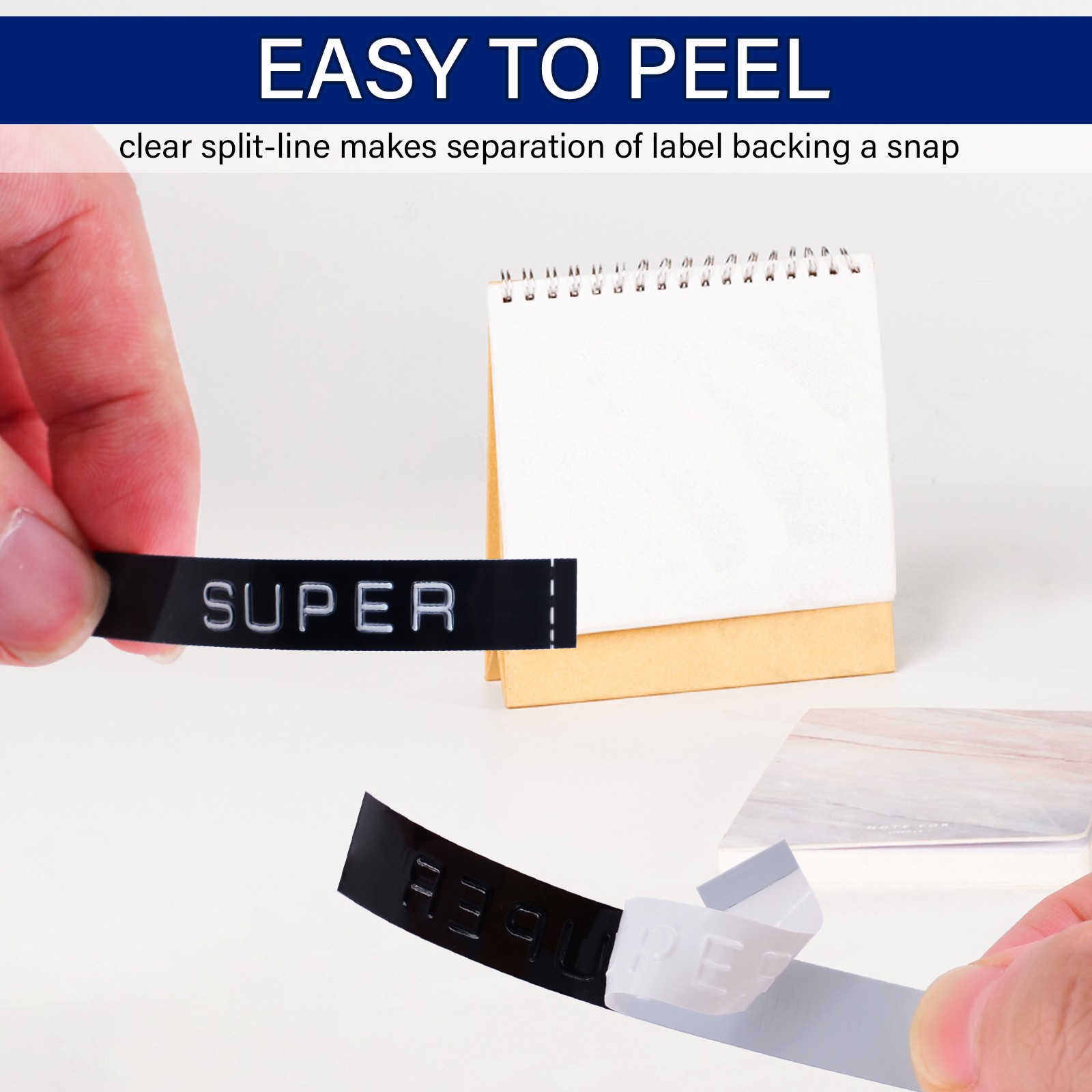 10PK For DYMO 3D Embossing Label Tape Organizer Xpress White on Black 12mm+9mm