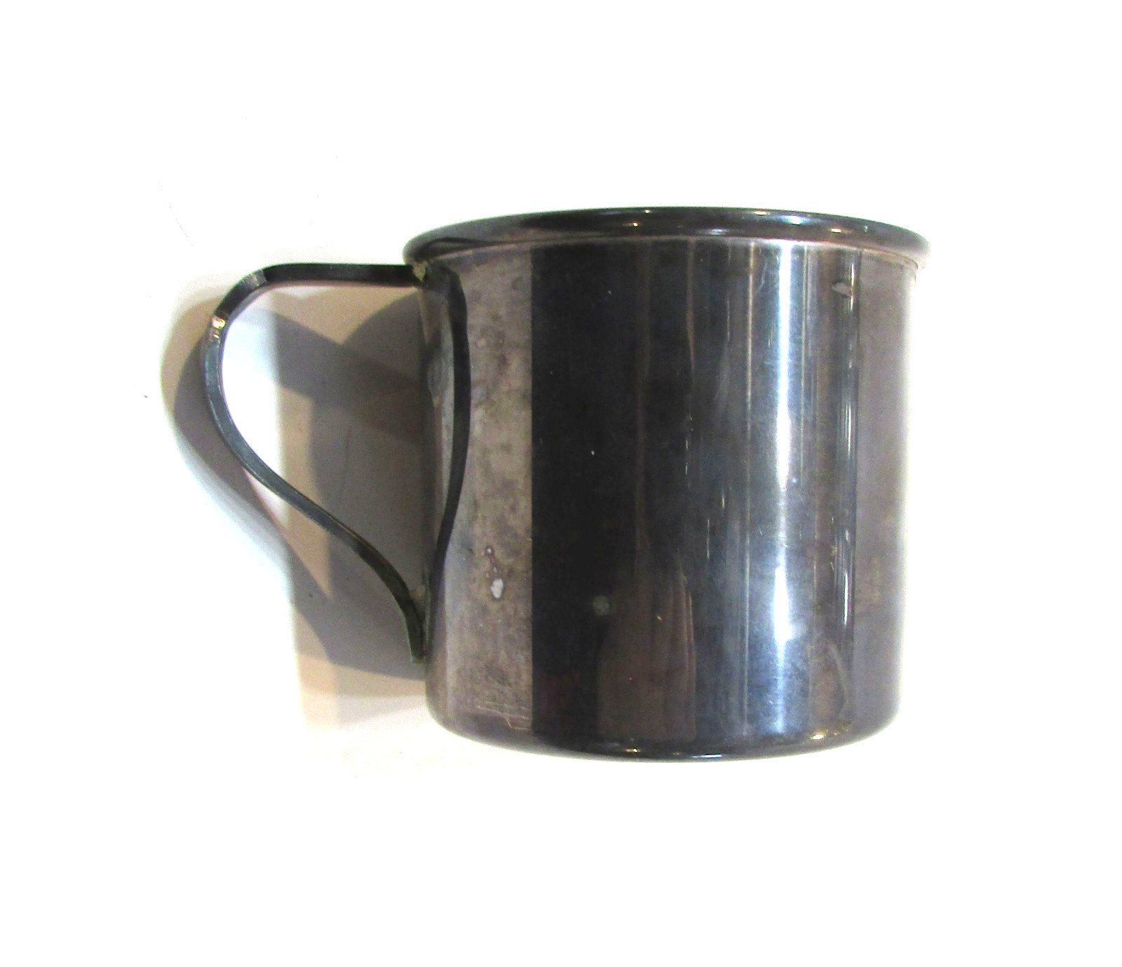 Antique 1930's Wm Rogers Sons 524 Sterling Line IS Silverplated Childs 2.5" Mug
