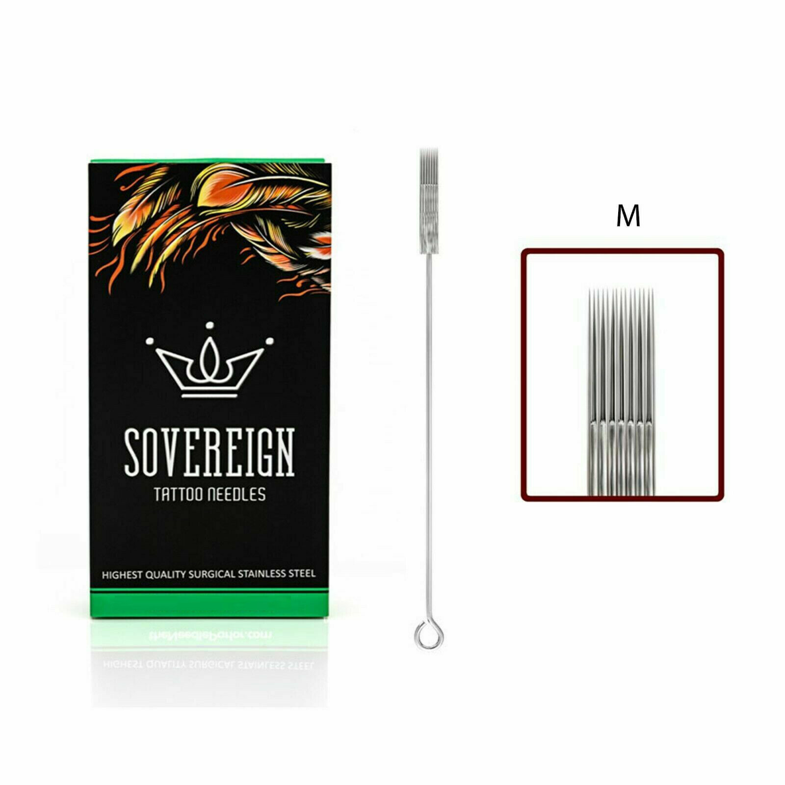50 pcs Sovereign Sterile Disposable Tattoo Needles RL/RS/M/CM/F (TOP QUALITY!)
