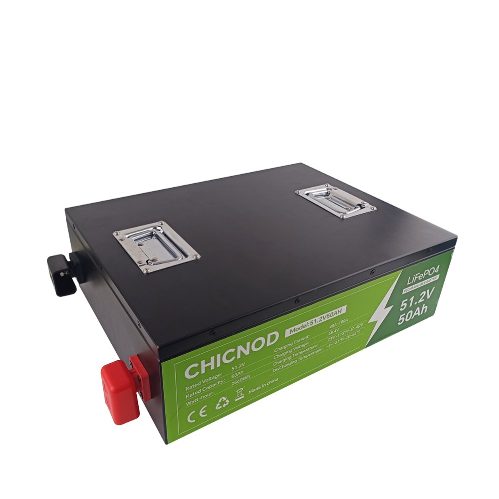 CHICNOD 48V 50Ah LiFePO4 Lithium Battery Built-in BMS Deep Cycles for Golf Carts