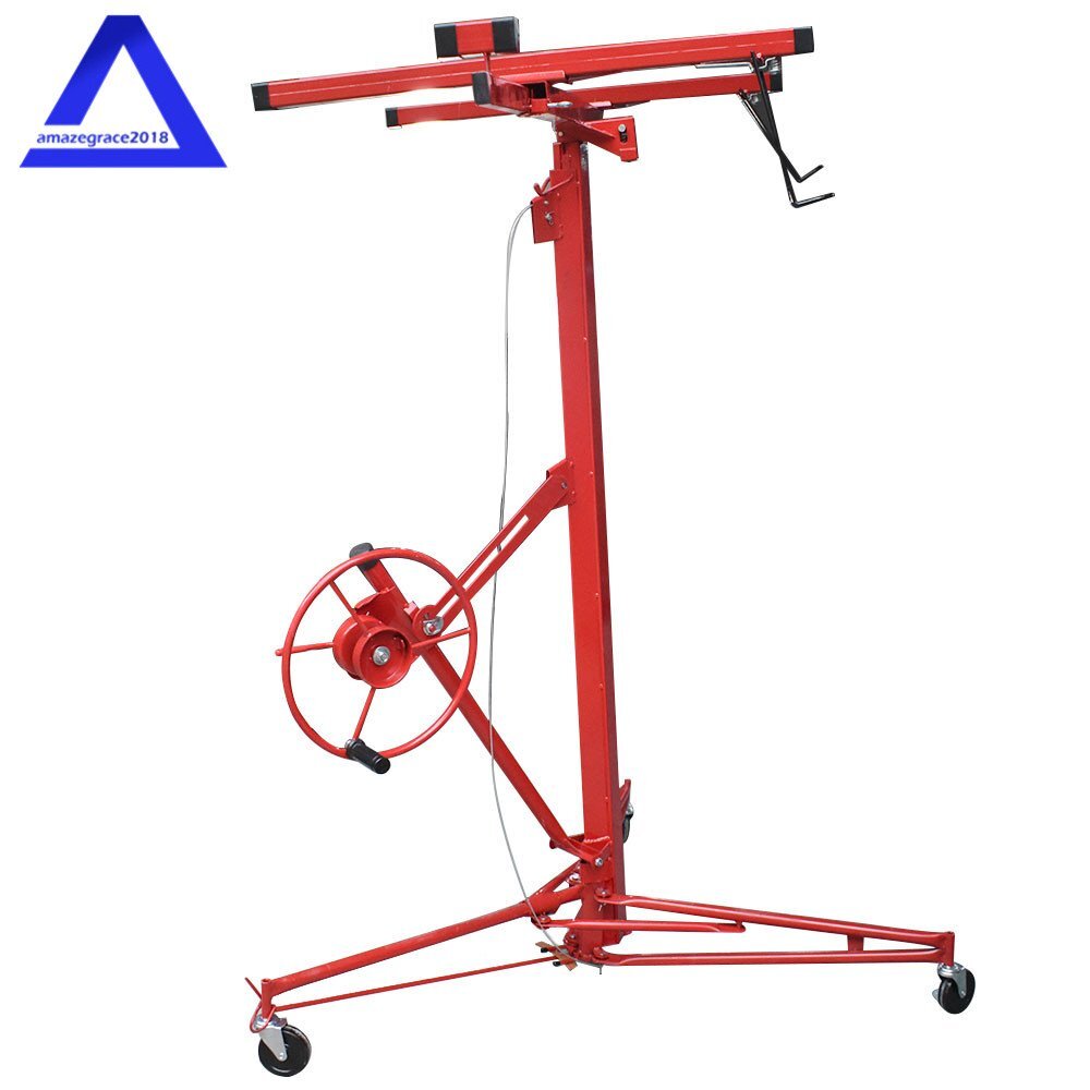 Drywall Lift 16FT Plasterboard Panel Sheetrock Hoist Lifter Carrier Safety Lock