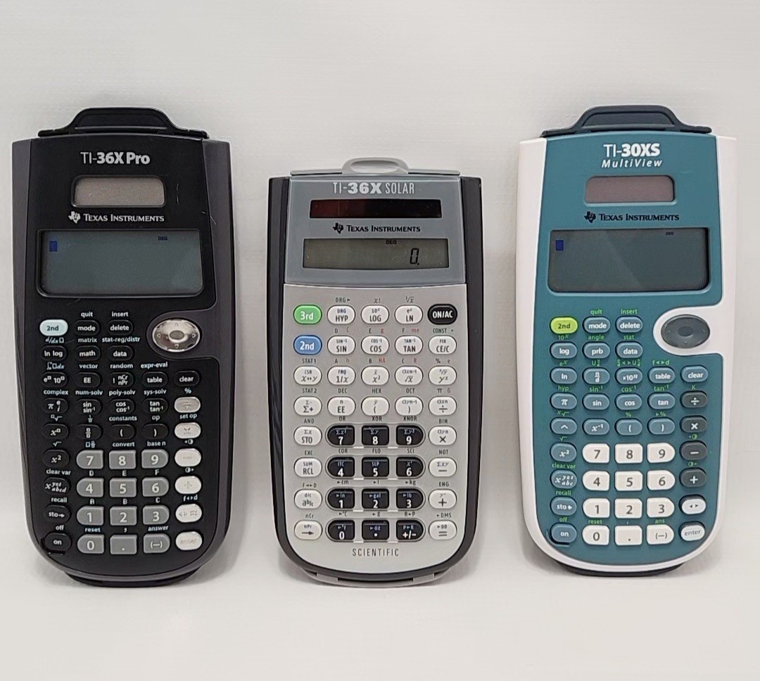 Texas Instruments TI-36X Pro,  TI-36X SOLAR & TI-30XS... Scientific Calculators