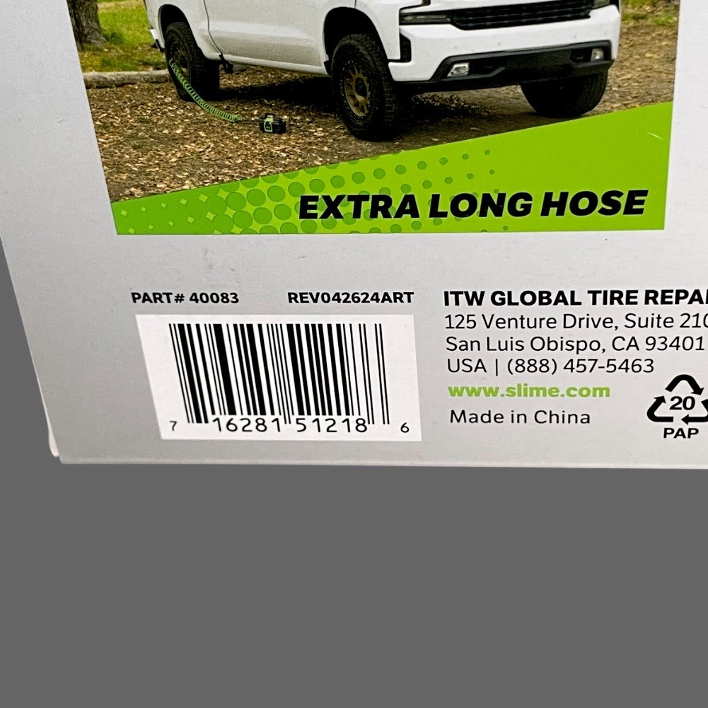 Slime Super Duty Pro Power Tire Inflator 40083 Dual Piston 12V Auto Shut Off New