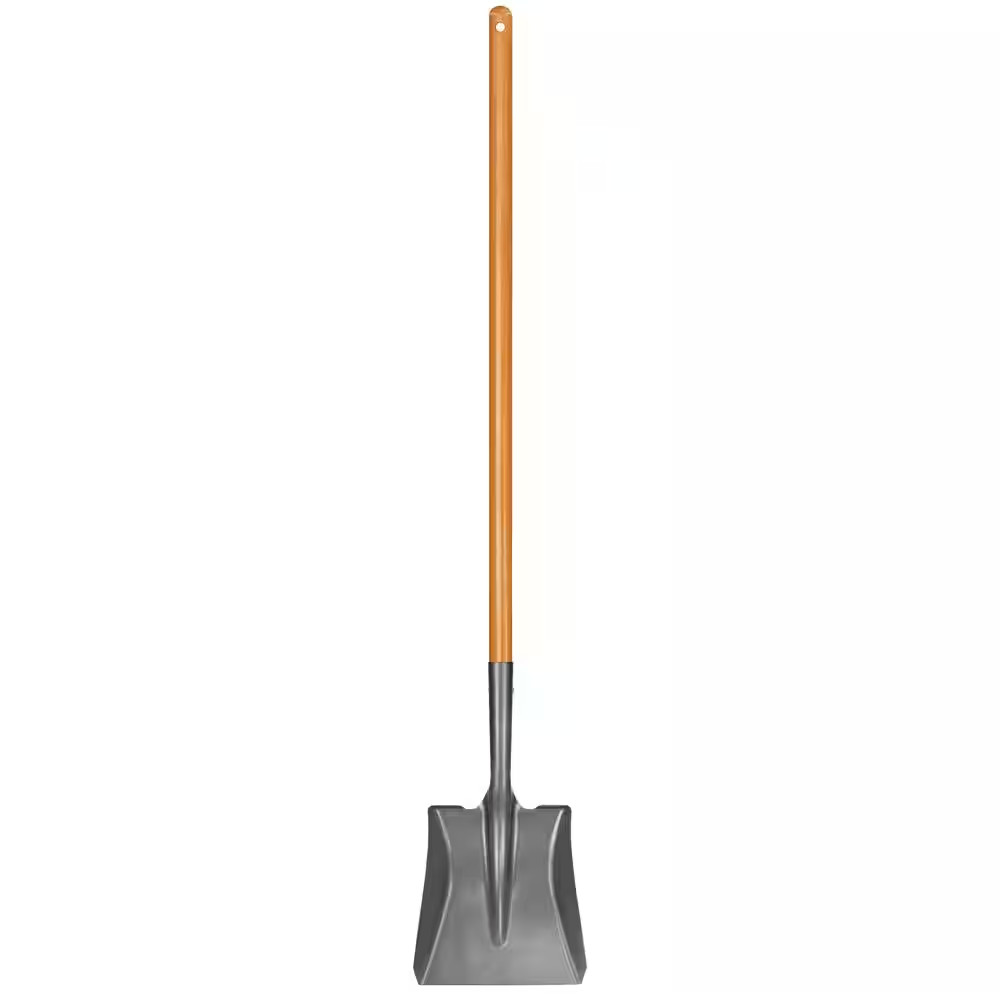 47 In. Wood Handle Carbon Steel Transfer Shovel