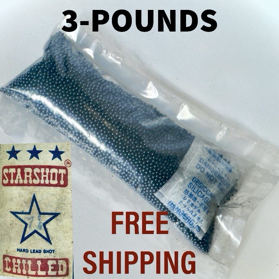 NEW Lead Shot Balls #7.5 3Lb Bag 7 1/2 BB Reload Hunting FREE PRIORITY SHIPPING!