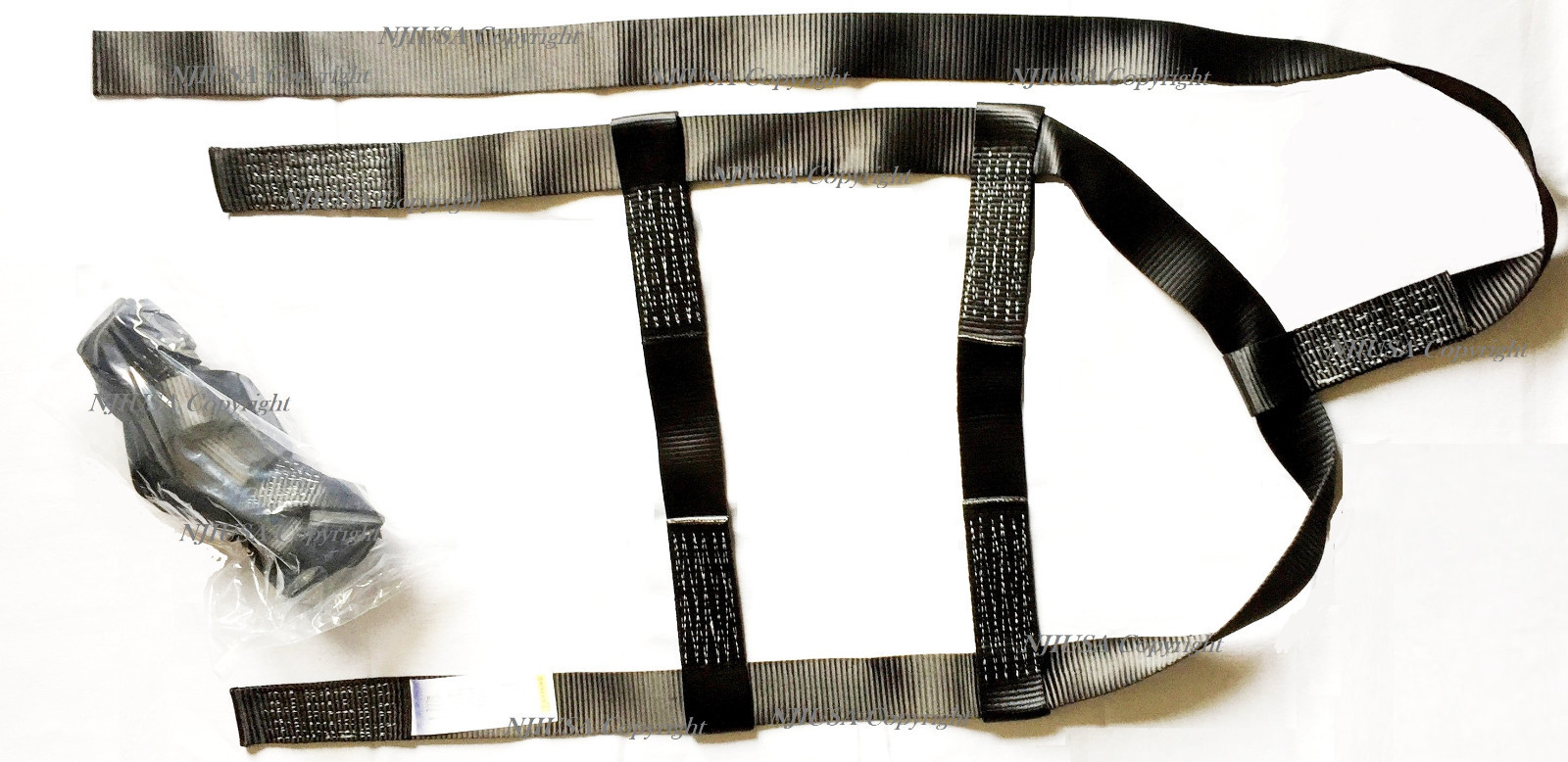 2x DEMCO Basket Straps Tow Dolly Wheel Net LOOP END Dual Edge BLACK KAR KADDY