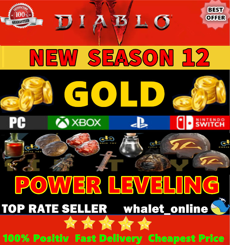 Diablo 4 Season 12💥Torment Boss Mats Gold LeveL Materials Pit Run🚀Virtual Item