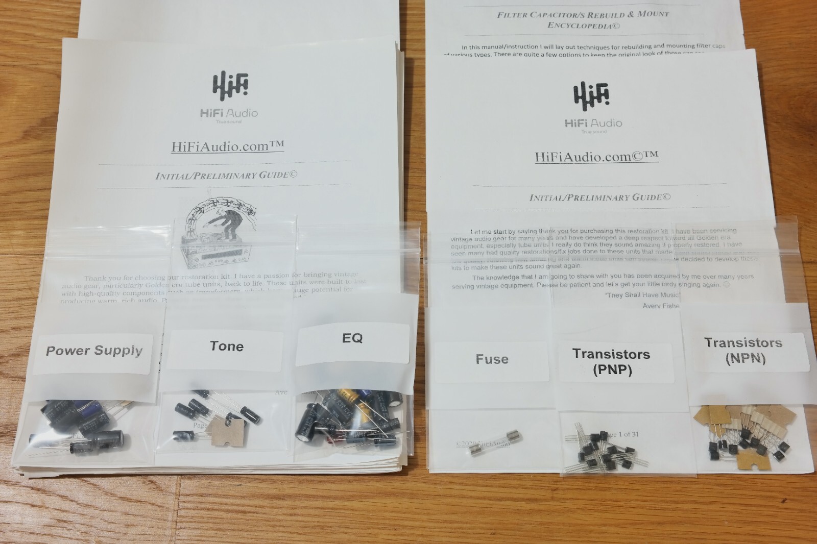 Kenwood C2 preamp capacitor restoration recap repair service rebuild kit fix