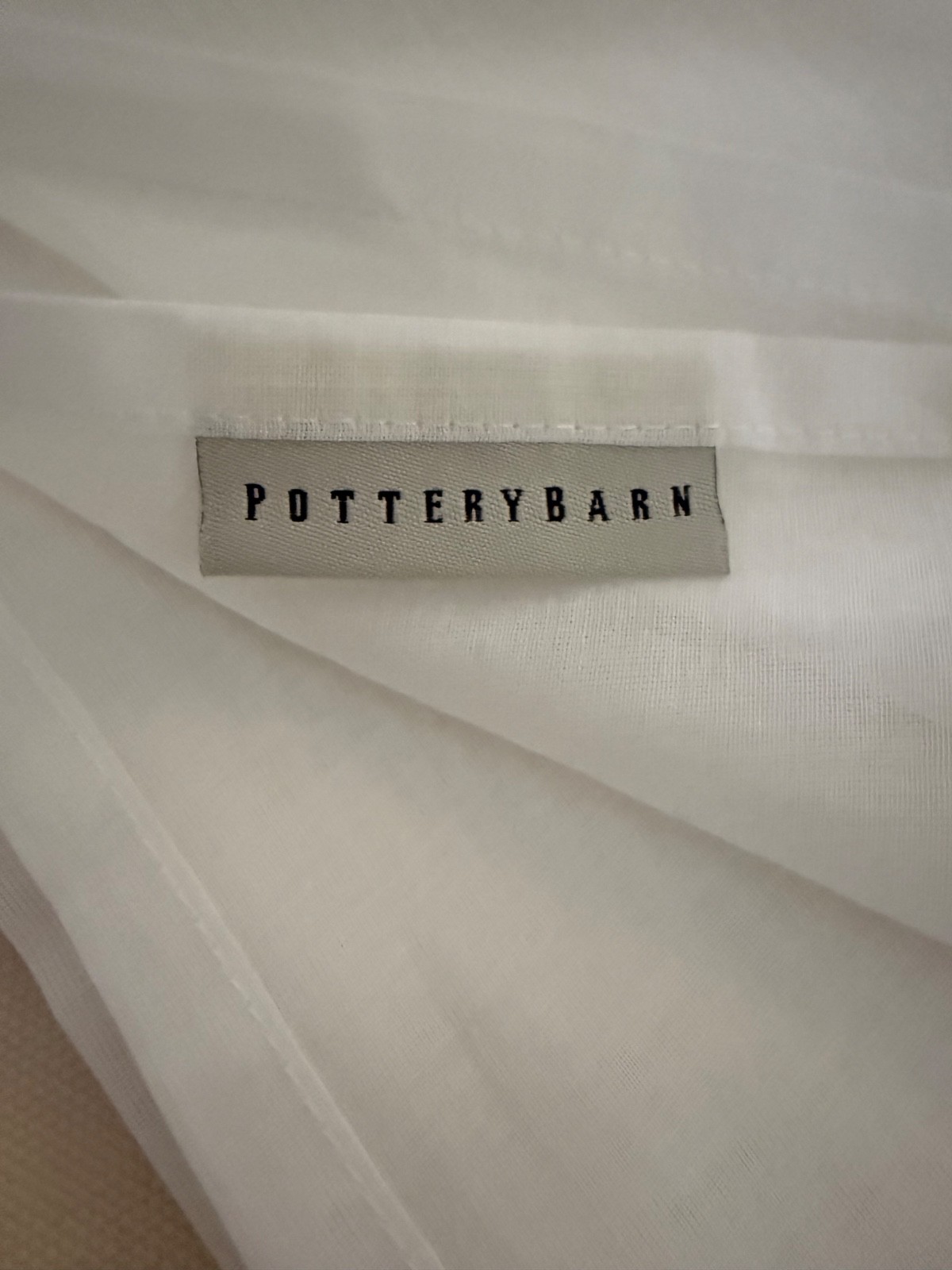 Pottery Barn Sheer Curtain Drape Panel White, 50" x 96" (2 Available)