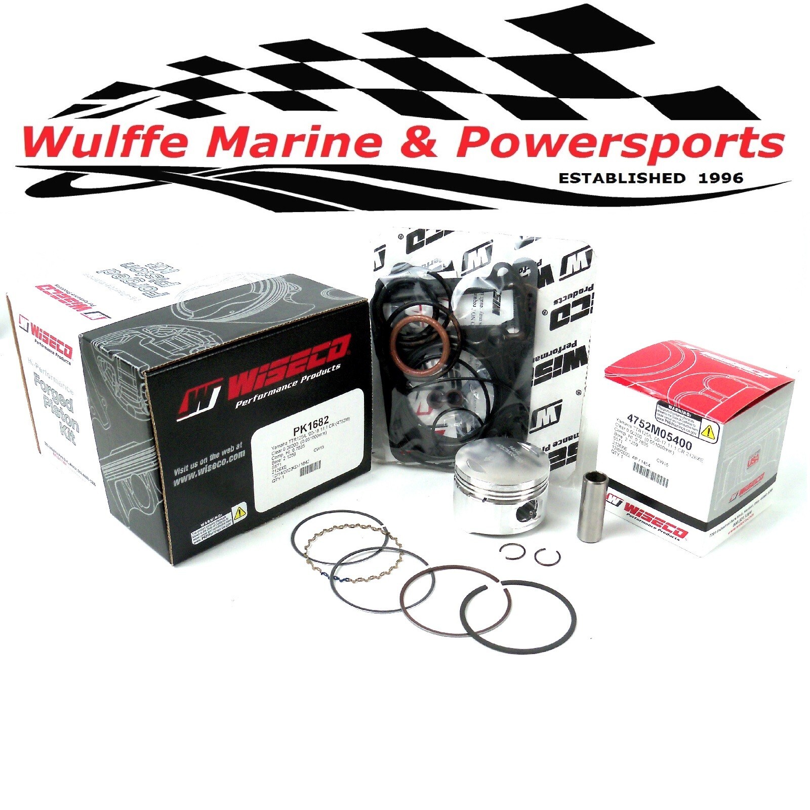 Top End Rebuild Piston Kit Yamaha TTR125 TTR125L 2000-18  Wiseco 54mm PK1682