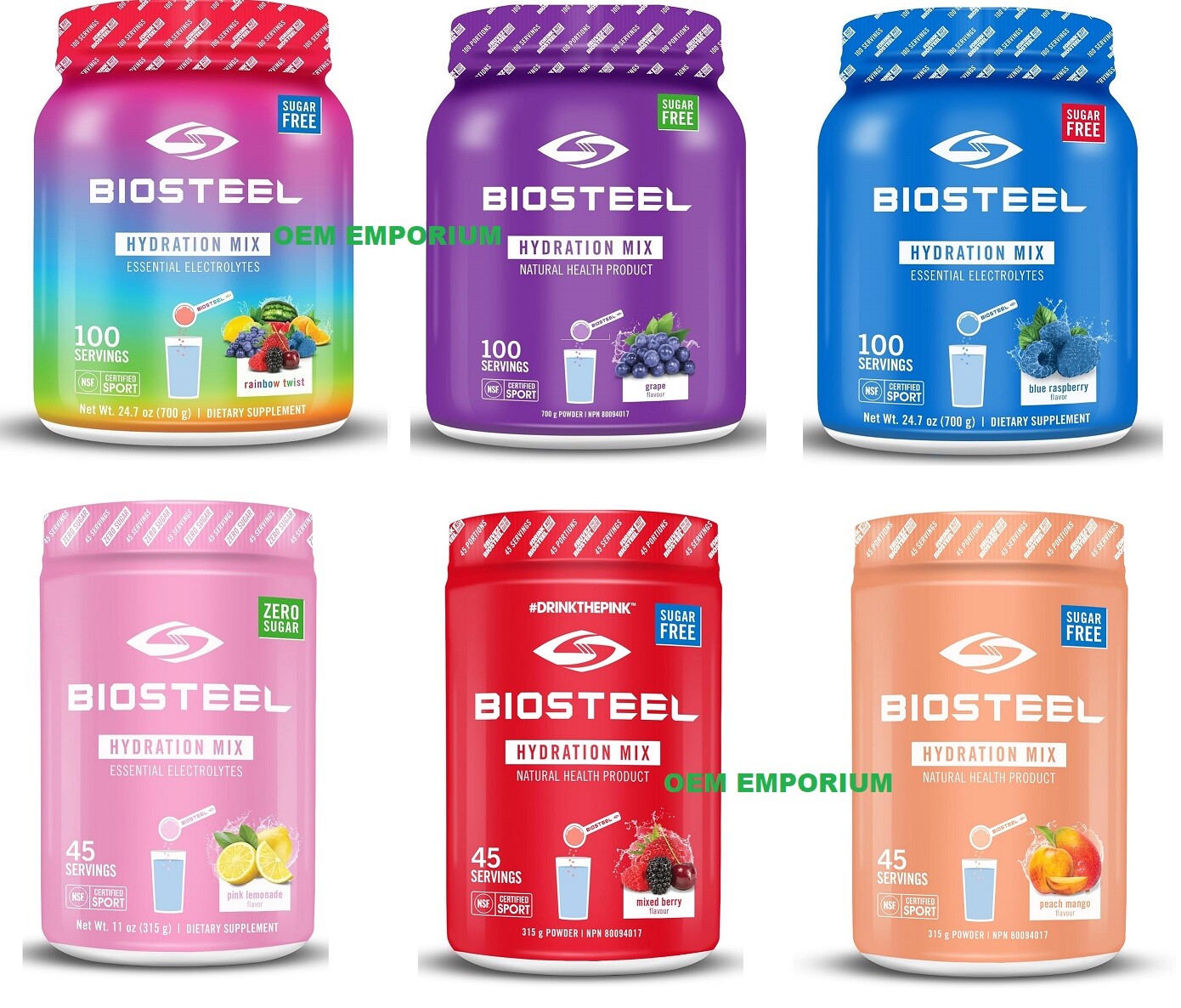 Biosteel Hydration Mix Sport Drink Powder Sugar Free Essential Electrolyte