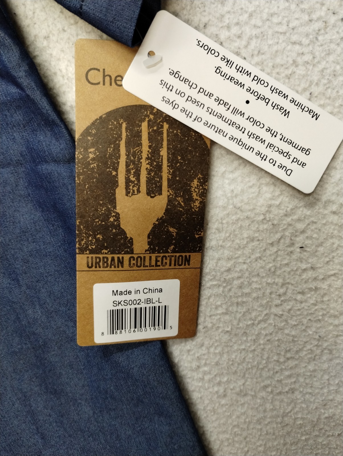 NEW Chef Works Urban Collection Short Sleeve Shirt Large Men Blue Restaurant NWT