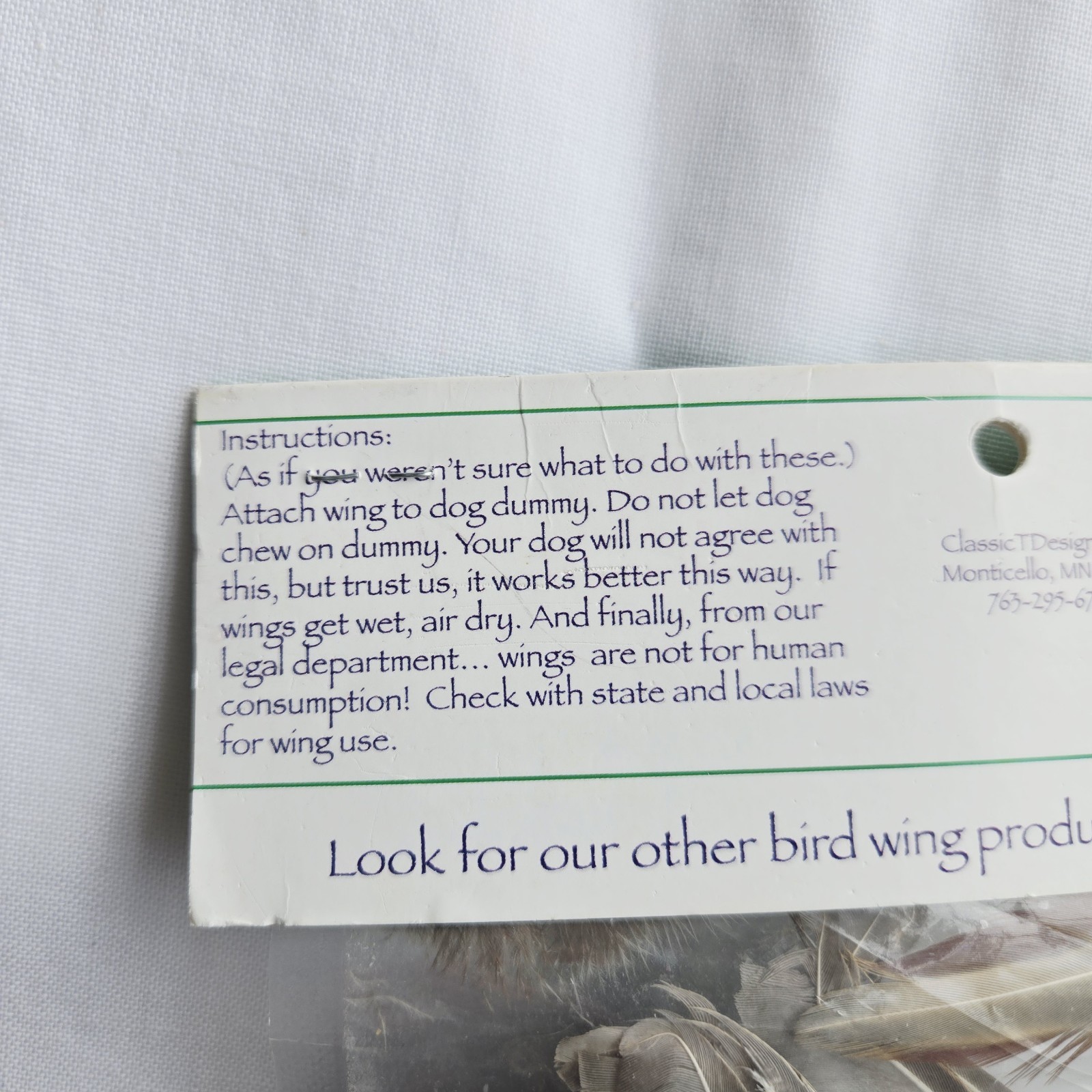 Wild Pheasant Wings Bird Dog Training Hunting Decor