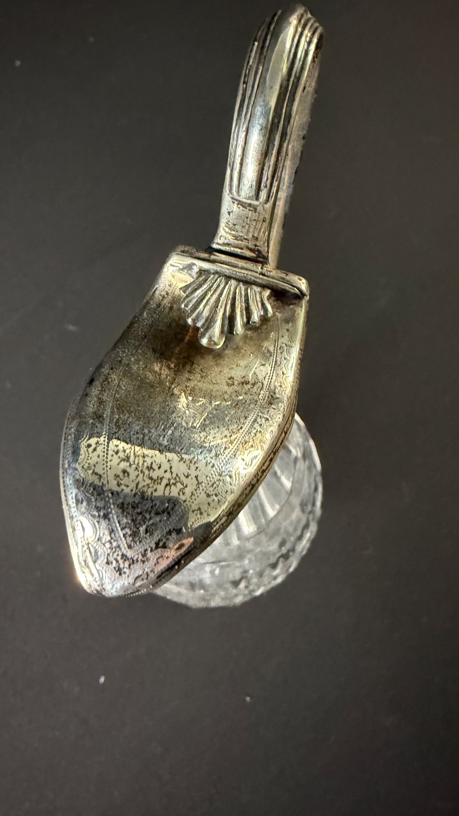 Antique English George III Sterling & Cut Glass Decanter 1800