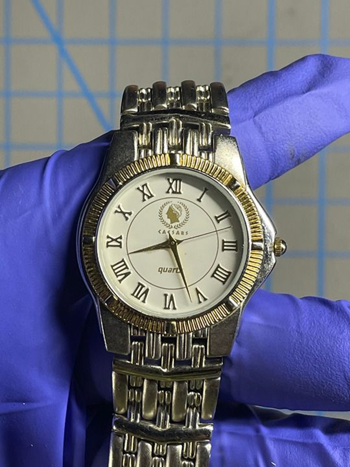 Quartz Caesars Palace Wristwatch Watch Stainless Steel Back Japan Casino Hotel