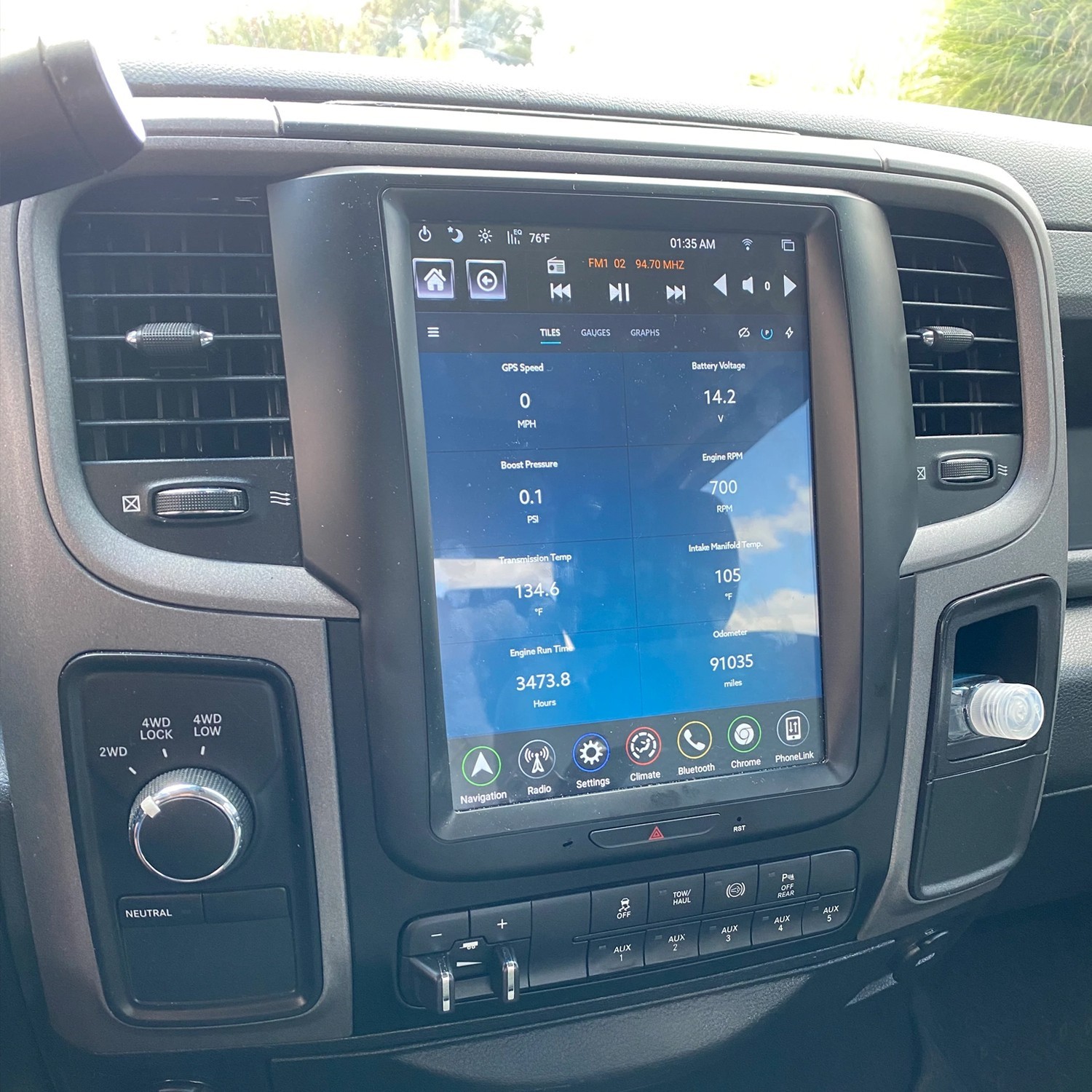 GEN 4 Android Car Radio Tesla Screen for Dodge RAM 1500 2500 3500 2013-18 Stereo