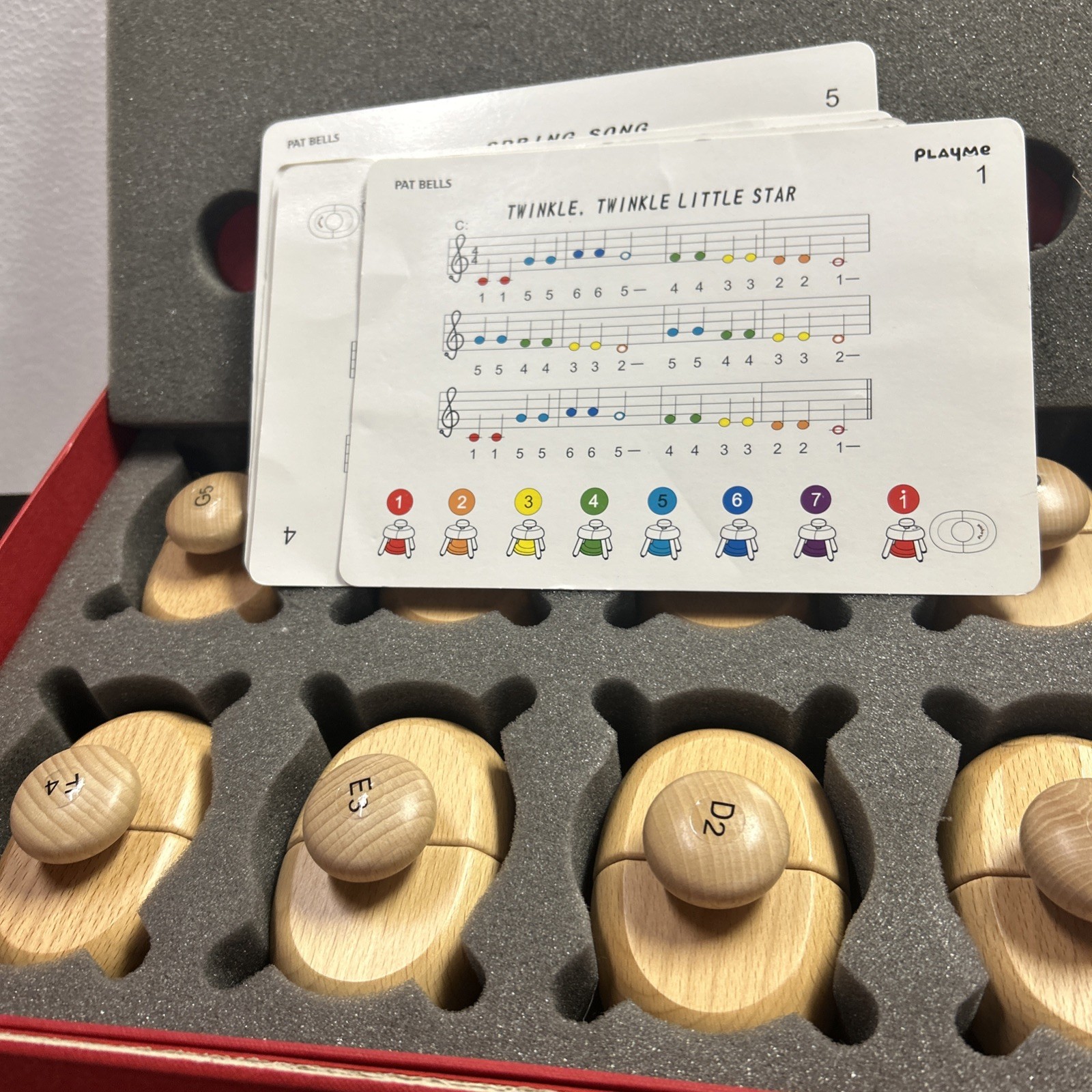 Playme PAT BELLS Musical 8 Bell Set For Visual & Auditory Musical Toy -