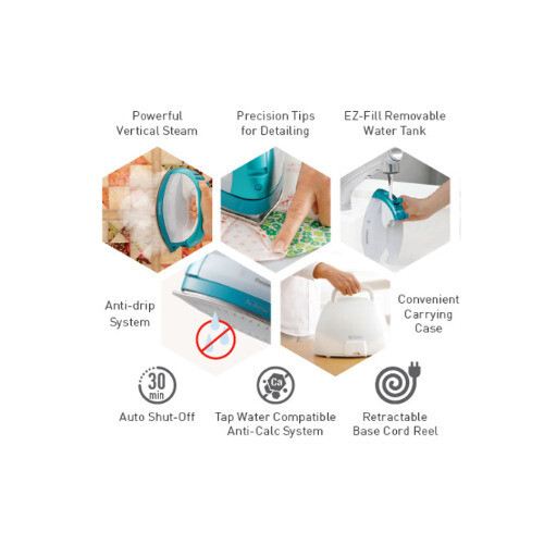 Panasonic NI-QL1000 Cordless 360 Freestyle Steam Dry Iron with Case Blue