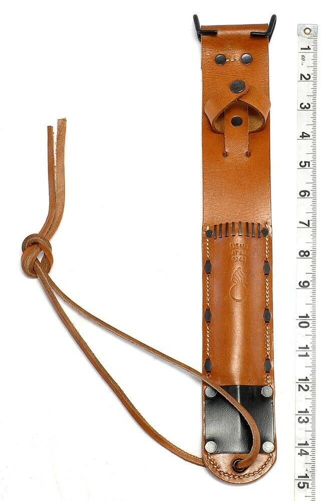 U.S. WWII M3 FIGHTING KNIFE & M6 LEATHER SCABBARD