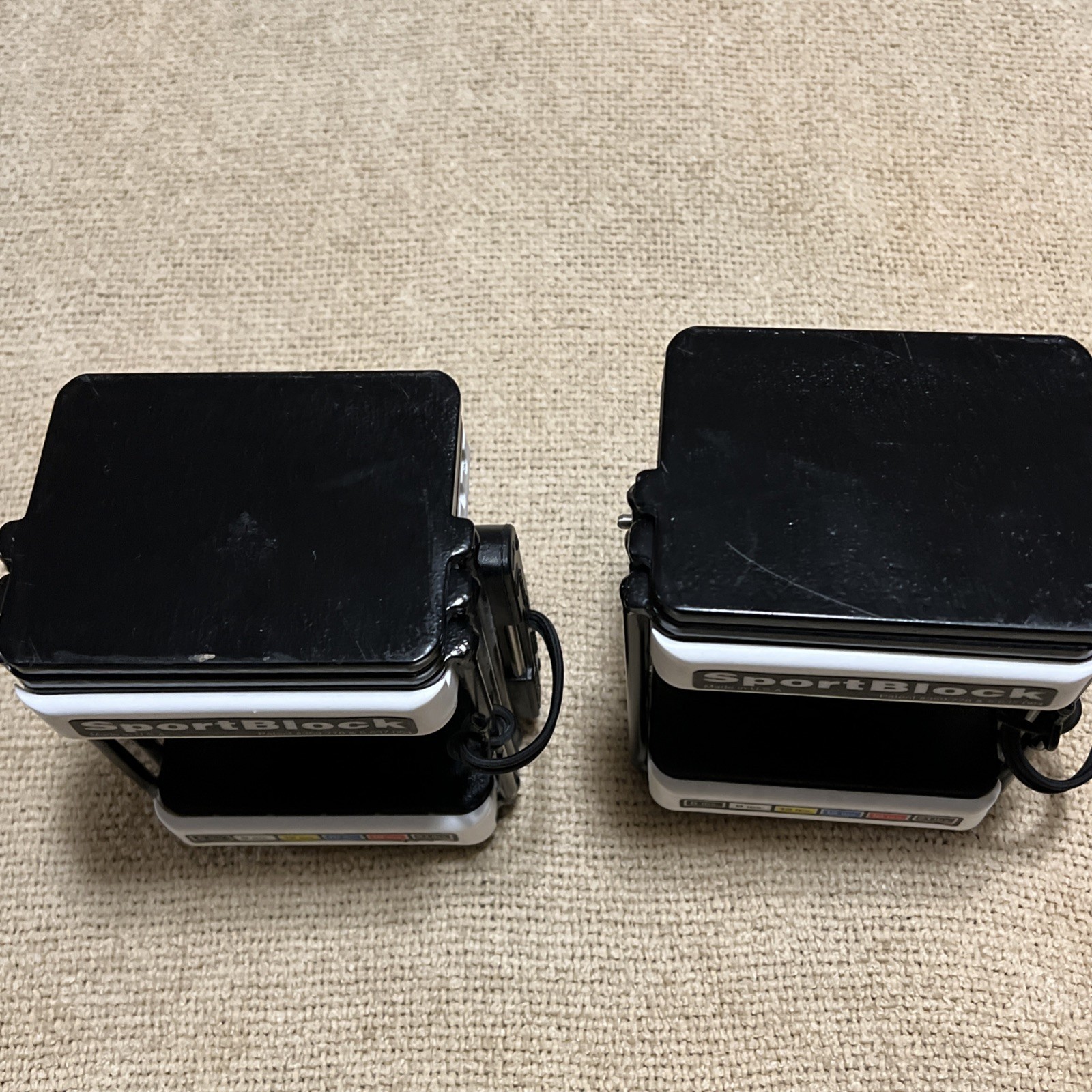 🇺🇸Pair Of Grey PowerBlock SportBlock Adjustable Weights Dumbbells 6lbs-21 lbs