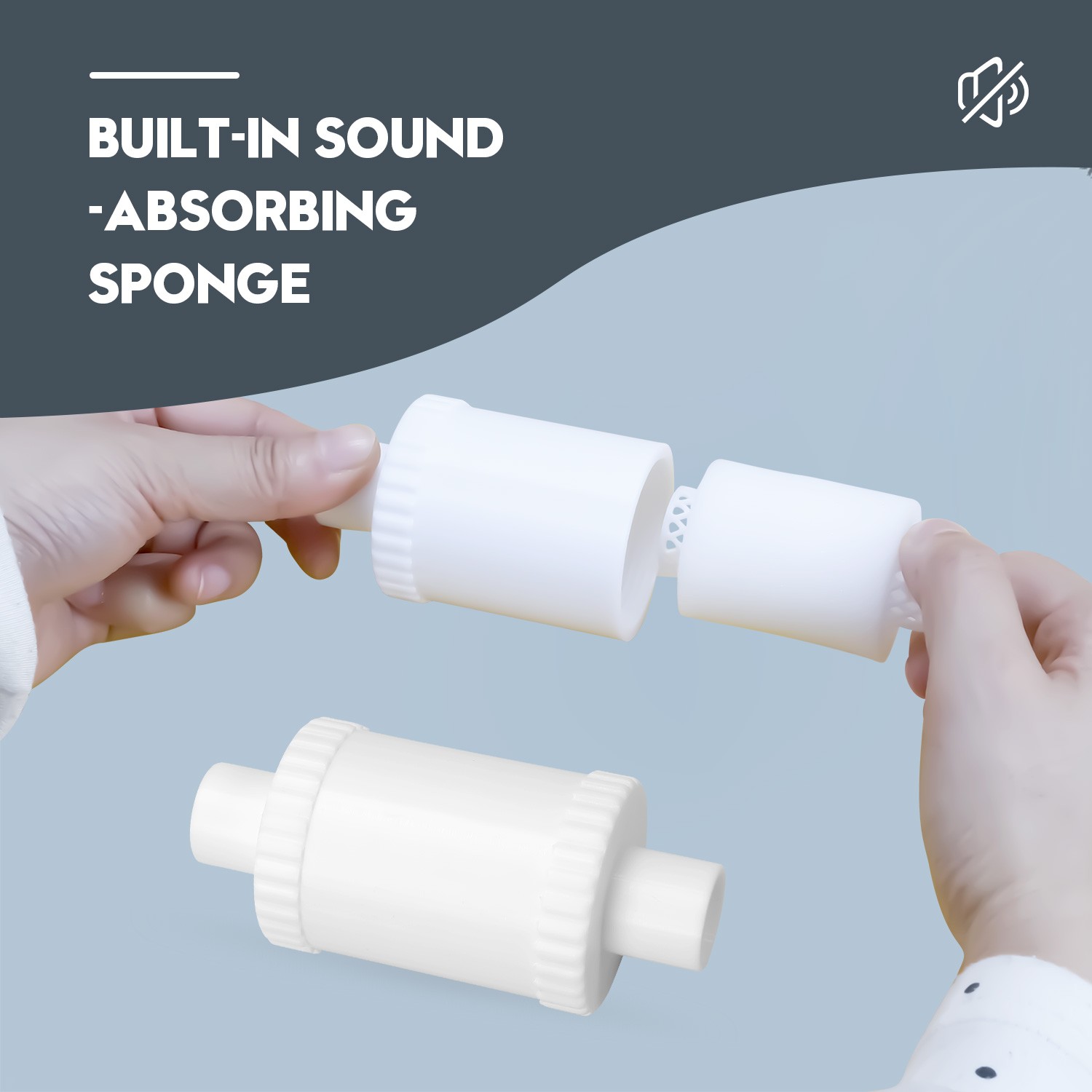 CPAP Muffler for AirMini-Quiet Travel Sleep,No Leak,Fits 22mm Hose Adapter