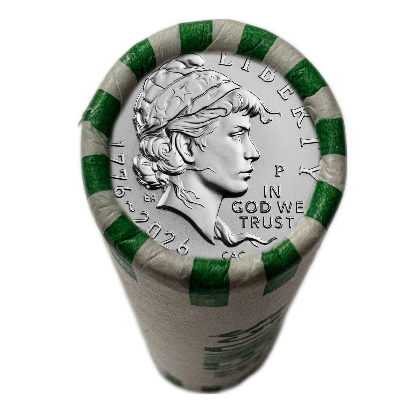 America 250 Emerging Liberty Dimes 1776–2026 Uncirculated $5 Dime Roll – P Mint