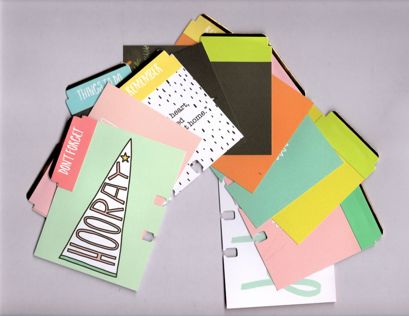 Project Life RAD (10) HANDMADE MEMORYDEX/ROLODEX CARDS ALL TABBED