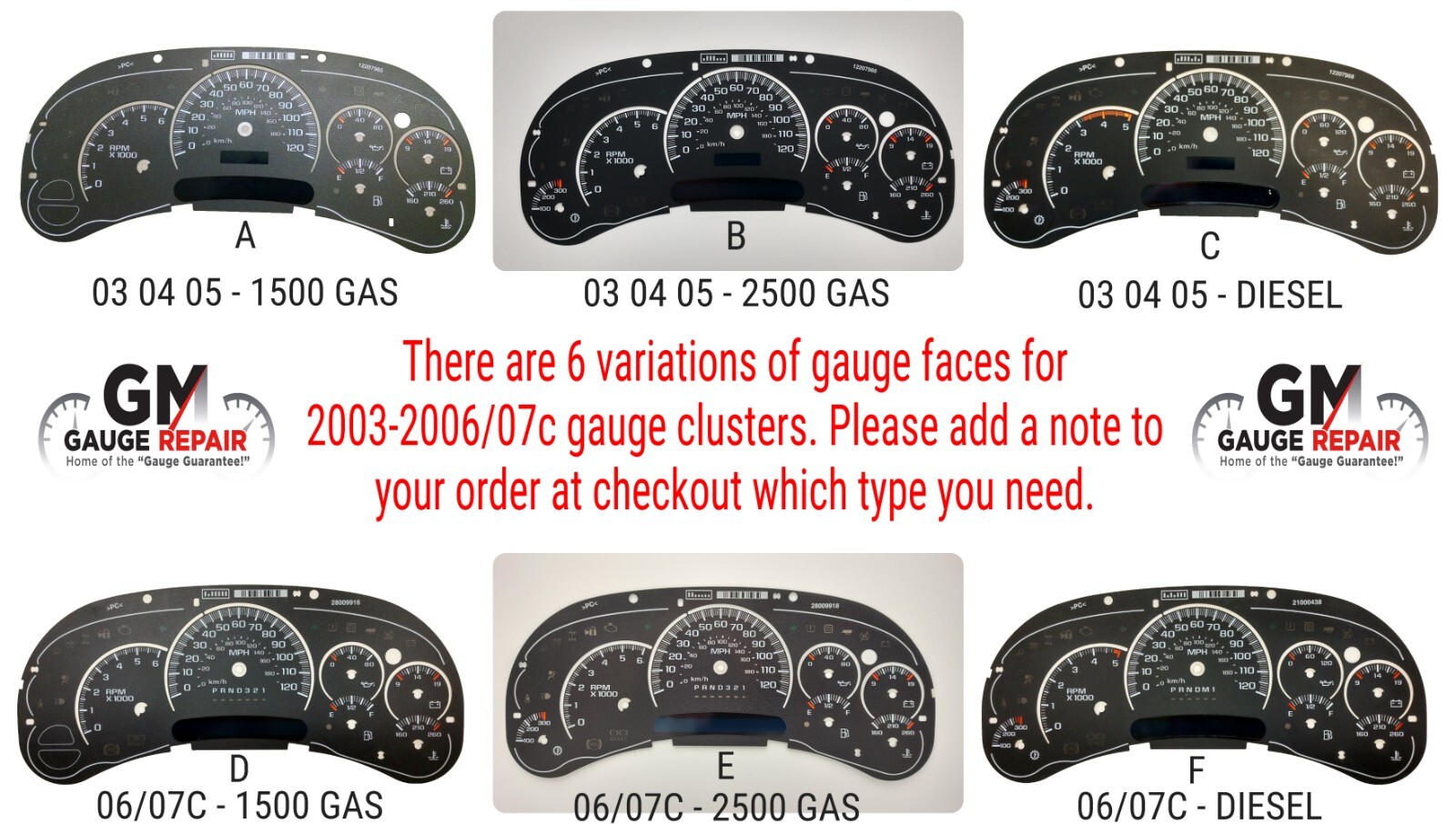 US Speedo Stainless Steel Gauge Face Kit White Text Matching Pointers GM 2003-06