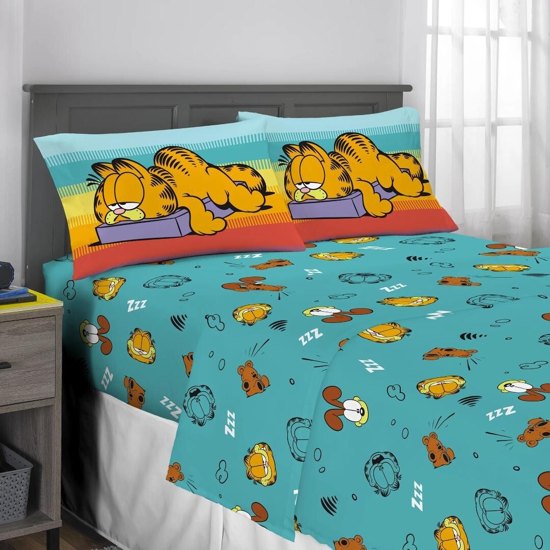 Nickelodeon Garfield 4-Piece "I Think Not" Full Sheet Set