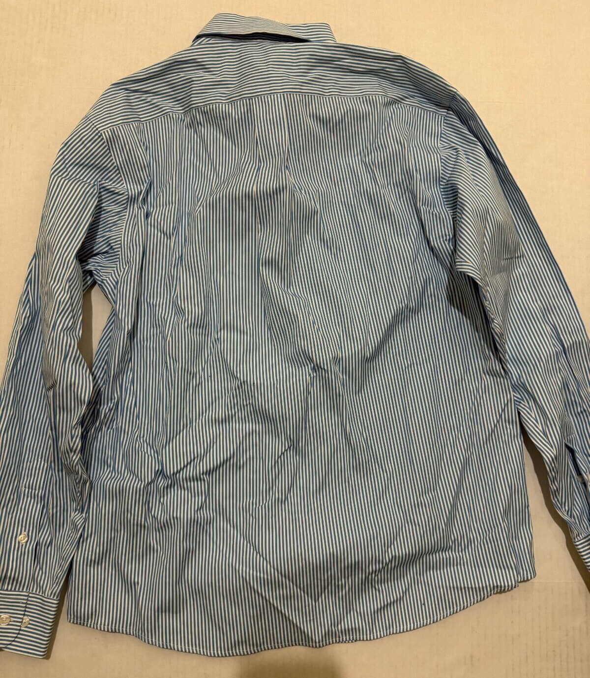 Roundtree & Yorke Trademark Men's Blue Striped Cotton Shirt