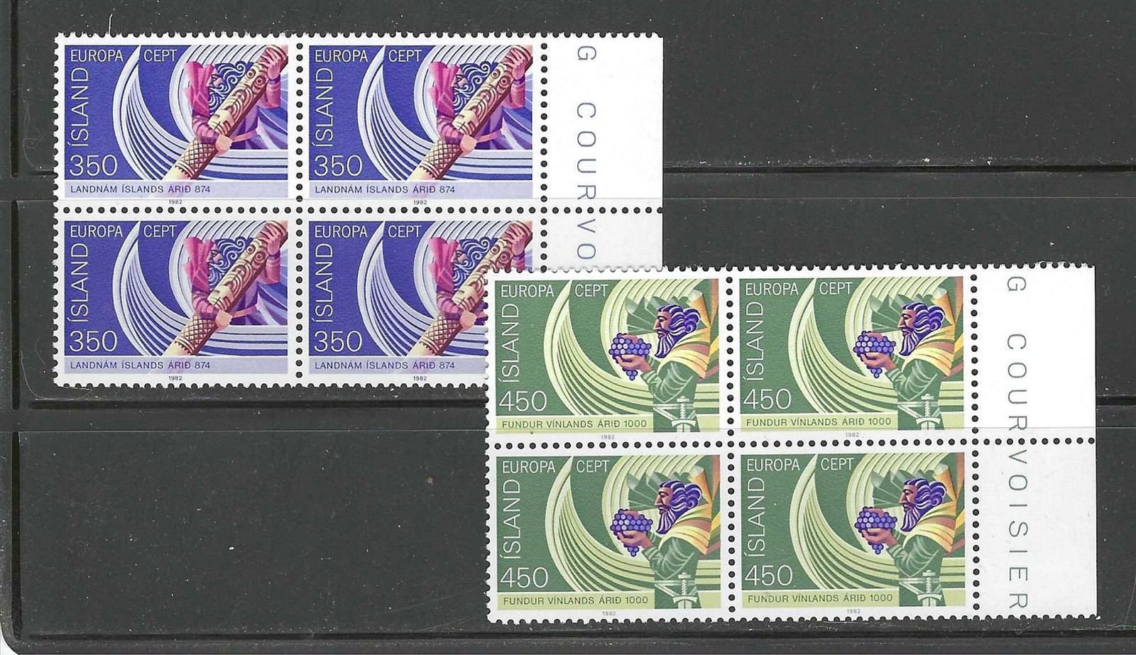 Iceland 1982 Europa MNH Blocks, Scott 554 - 555, SCV $44