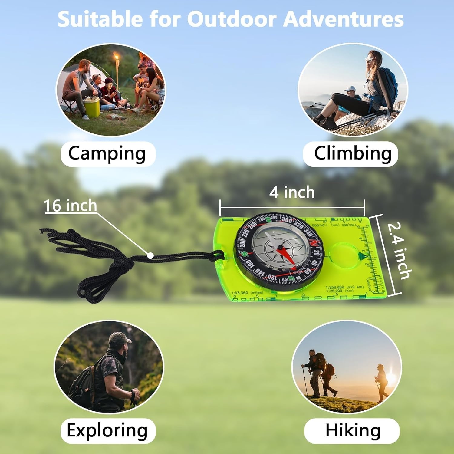 Orienteering Compass for Hiking Survival, Hiking Backpacking Compass, Boy