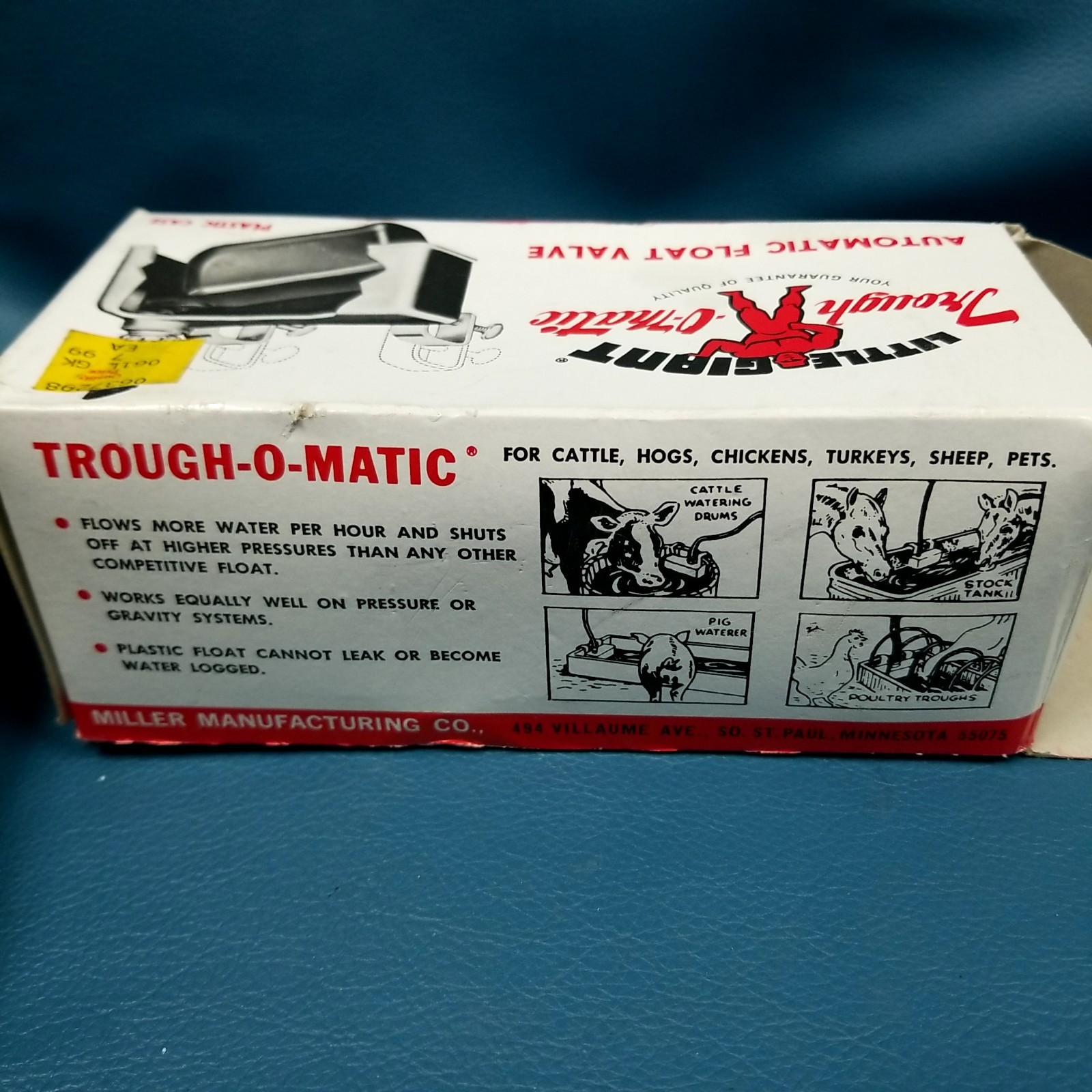 New Little Giant Trough-O-Matic TM825 Float Valve With Plastic Housing