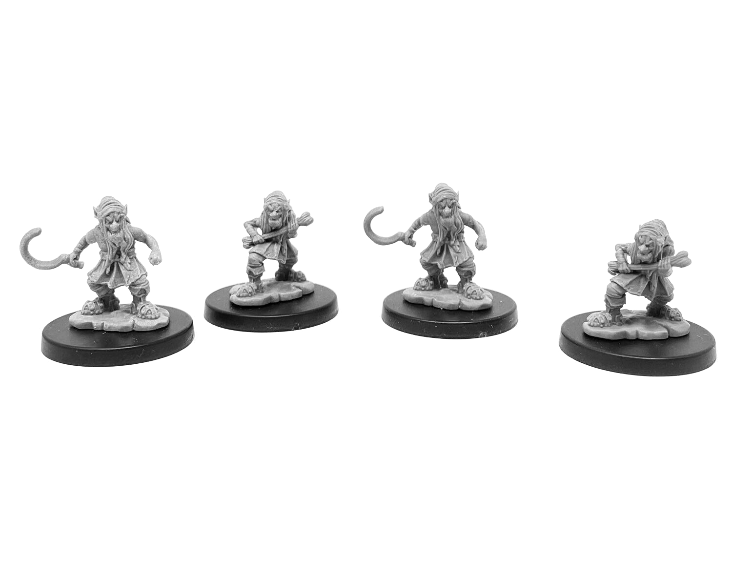 Red Cap Set Lot of 4 Dungeons and Dragons Miniatures DnD Minis 28mm fantasy caps