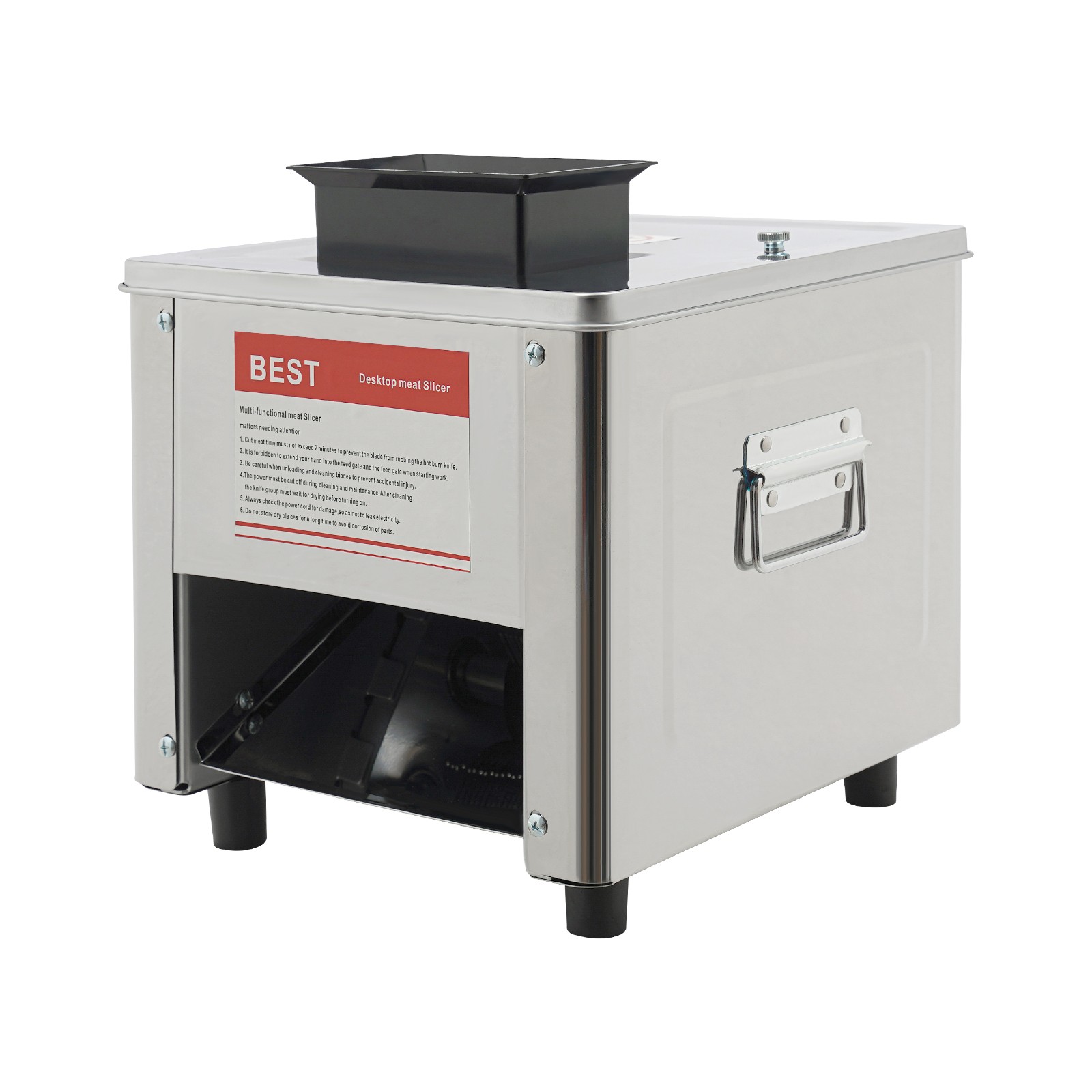 Meat Cutting Machine 150Kg/H Electric Meat Cutter Slicer 10mm Blade 850W 110V