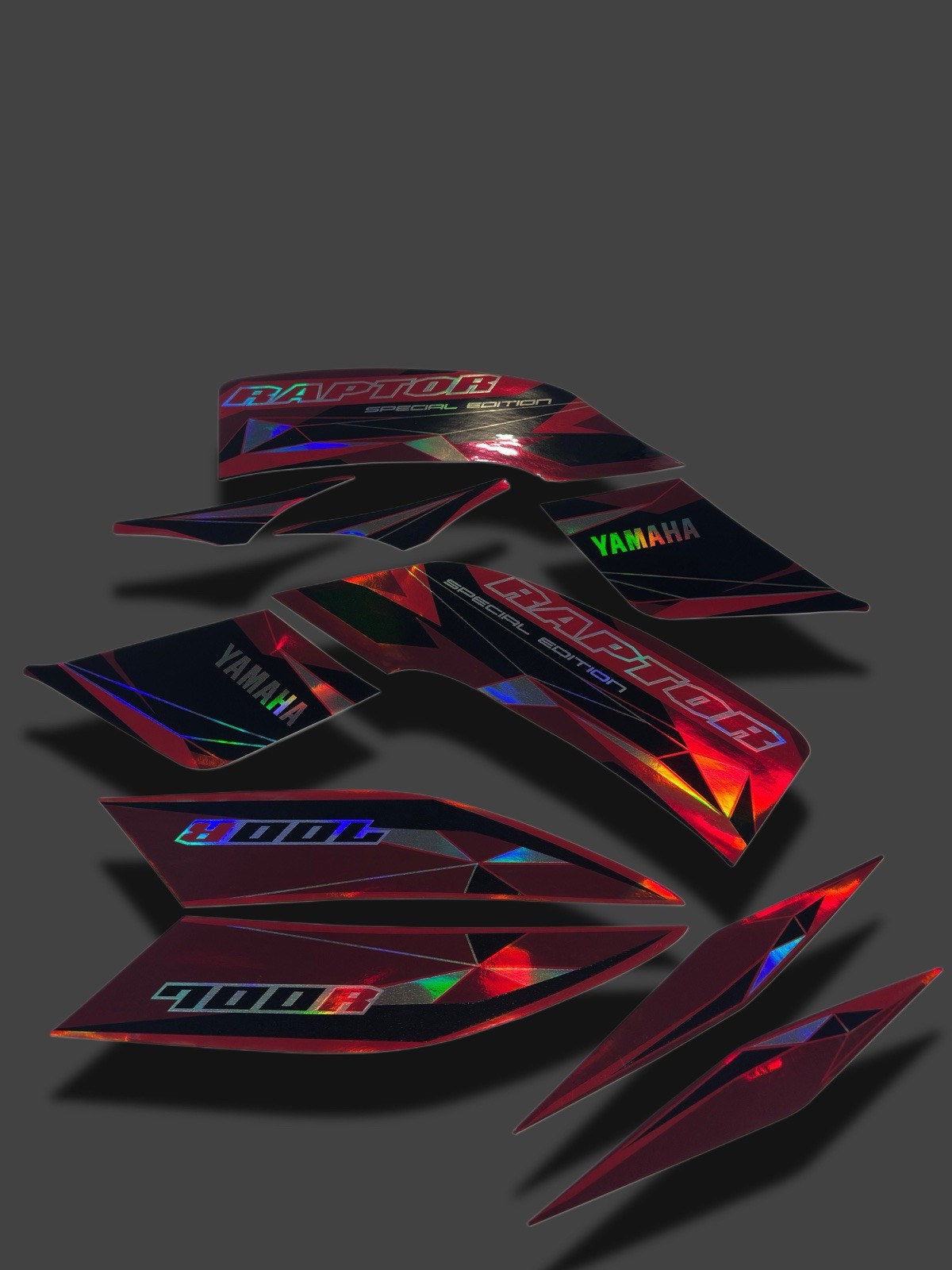 2019 YAMAHA RAPTOR 700R SE full graphics kit  THICK AND HIGH  GLOSS HOLOGRAPHIC