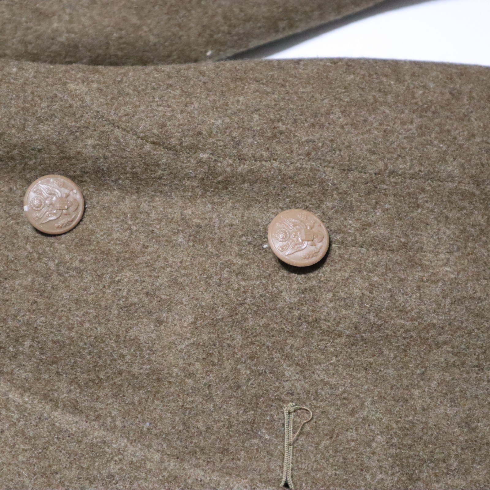 Vintage 1940s WW2 US Military USAAF Army Air Force Wool Overcoat Trench Coat 36