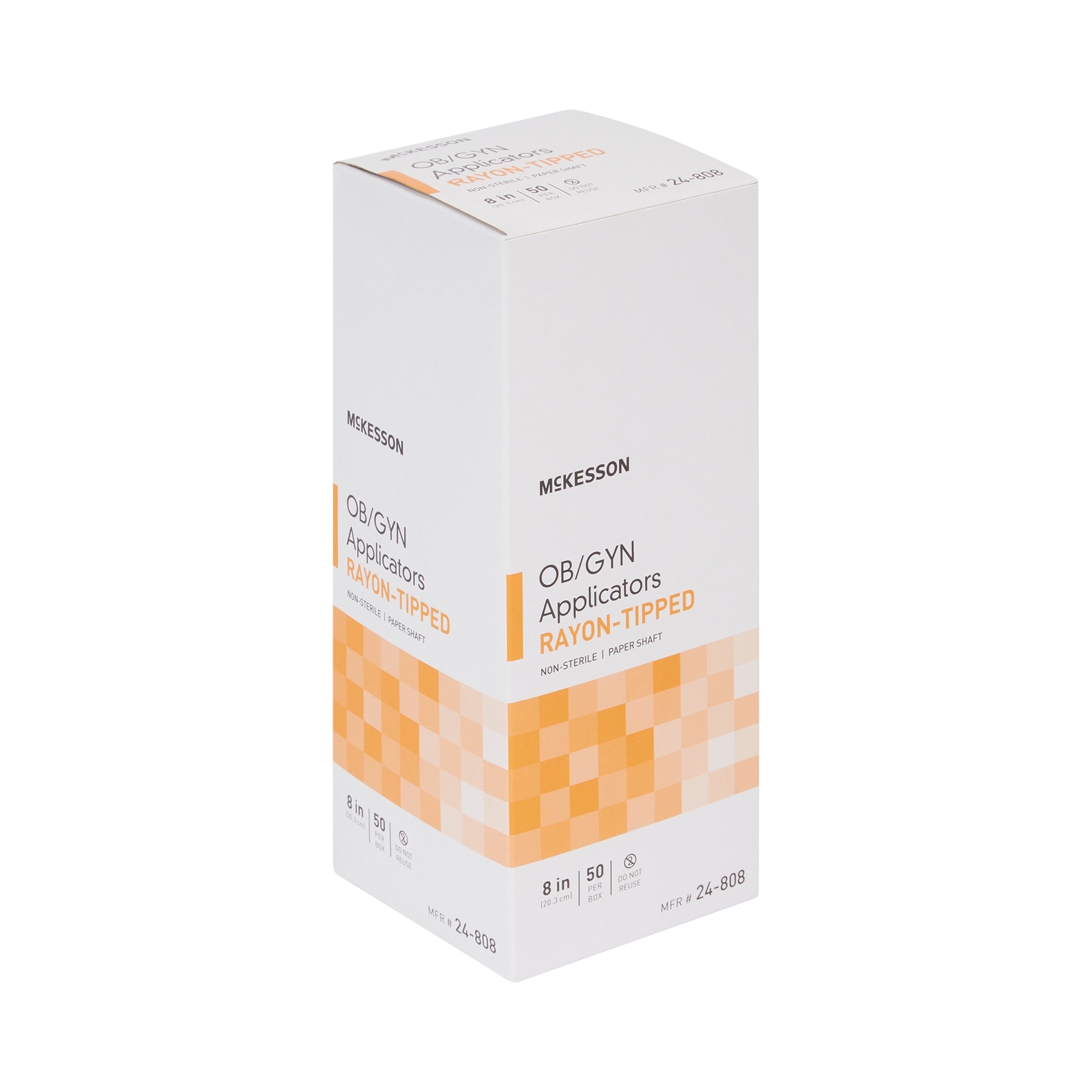 McKesson NonSterile OB/GYN Swab Rayon Swab 8” Length 24-808 1 Box of 50