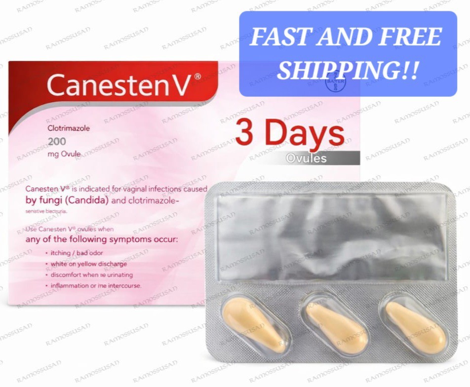 Canesten V 3 Ovulos 3 Ovules.For Vaginal Yeast Infections.  FAST FREE SHIPPING!!