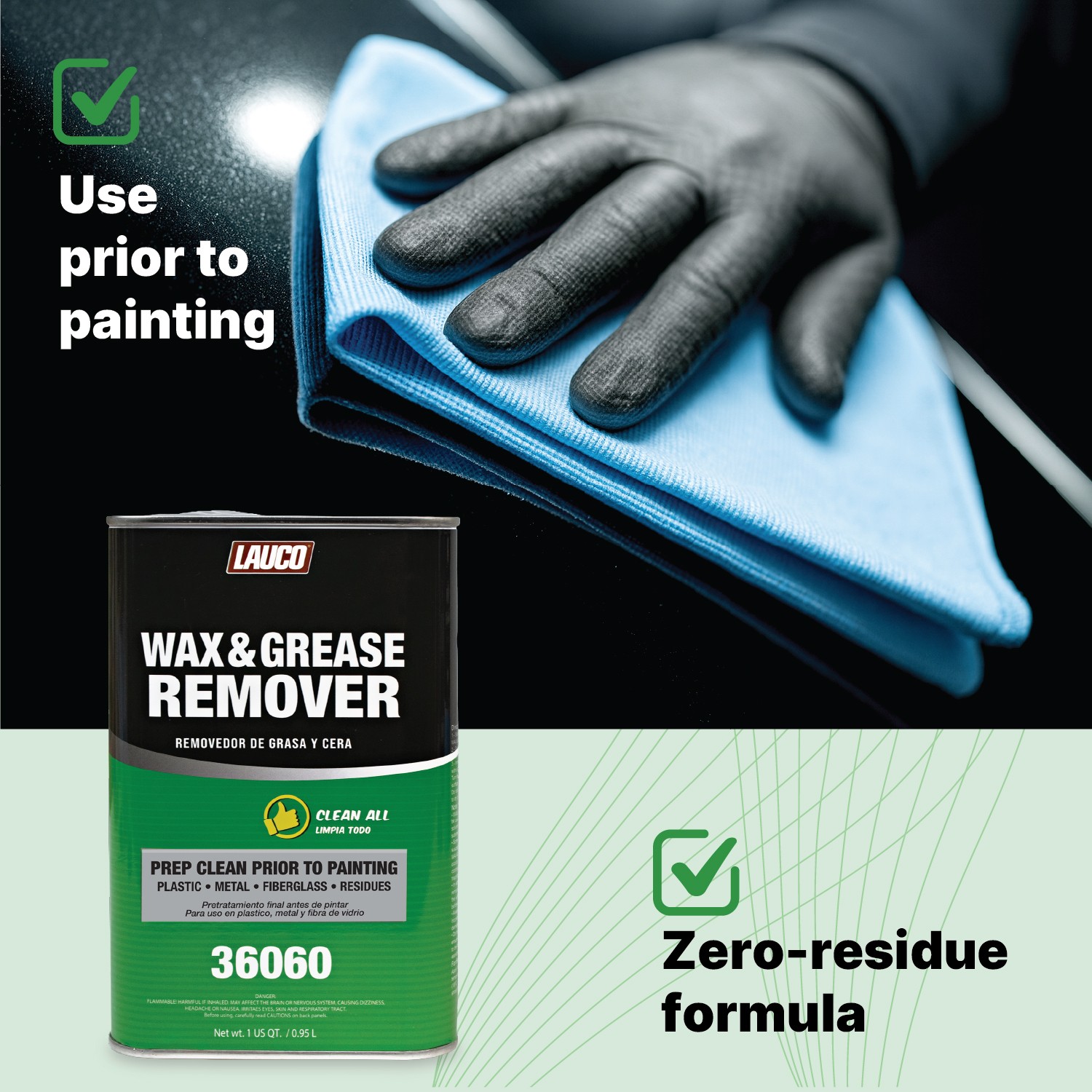 Lauco Wax and Grease Remover 1 Gallon – Multi-Surface Paint Prep Cleaner
